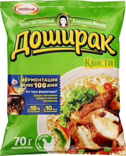 Лапша Доширак Квисти со вкусом курицы быстрого приготовления 70 г