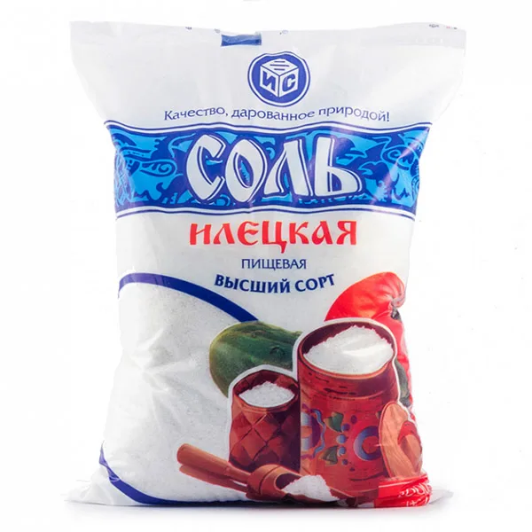 Соль в/с N1 "Илецксоль" фас. п/пакет 1кг