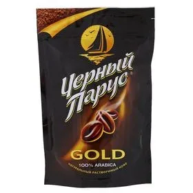 Кофе ЧЕРНЫЙ ПАРУС Gold 75гр пакет