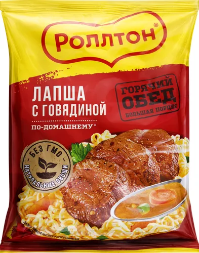 Лапша Роллтон По-домашнему с говядиной 85 г