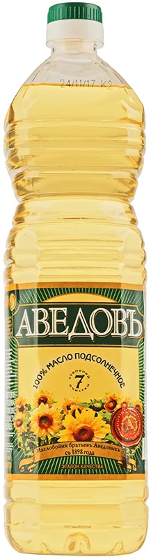 Масло 1л Аведов подсолн раф