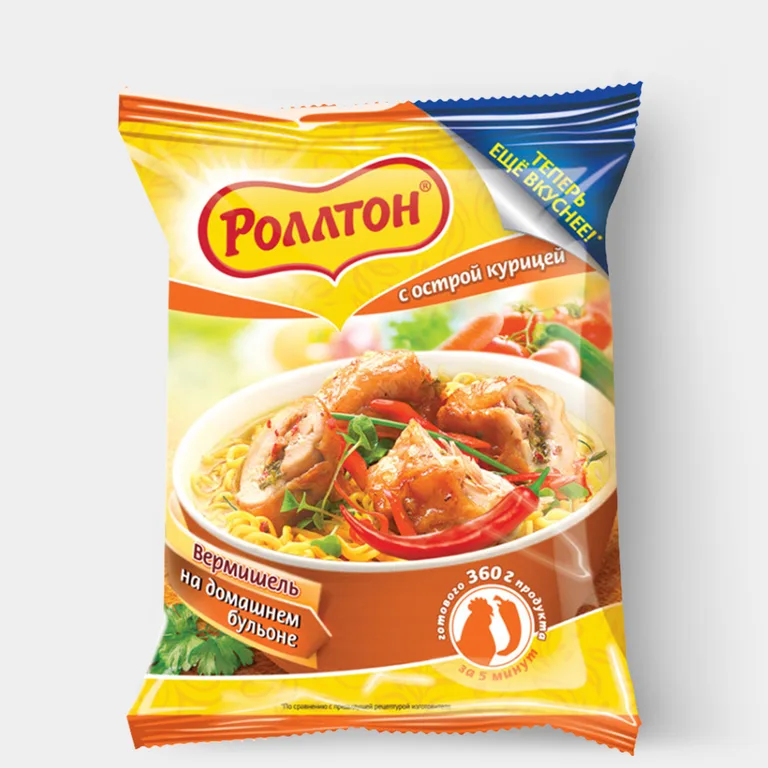 Вермишель б/п Роллтон курица Острая 60гр