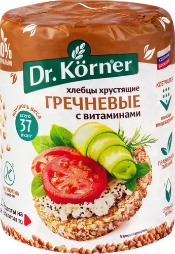Хлебцы гречневые Dr.Korner хрустящие с витаминами 100 г