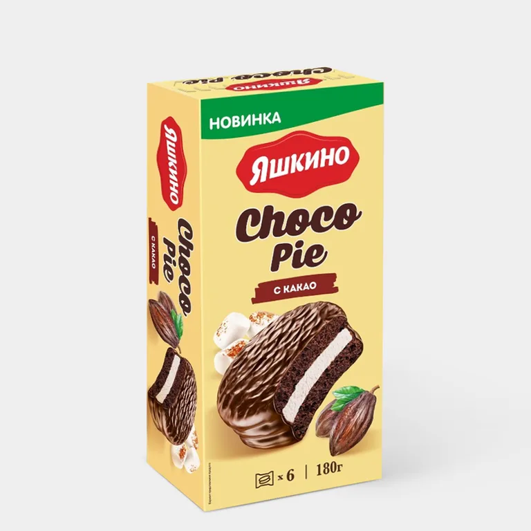 «Яшкино», choco Pie с какао, 180 г