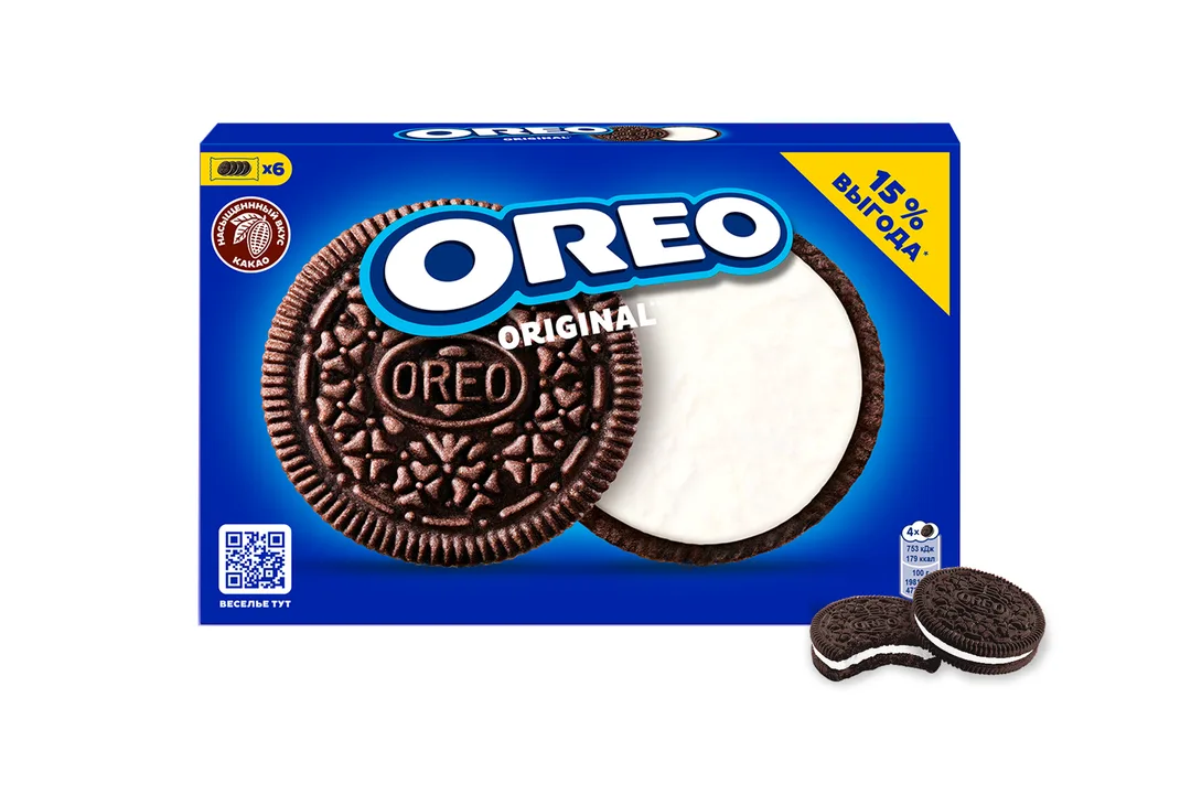 Печенье Oreo сахарное с какао-шоколадом 228 г