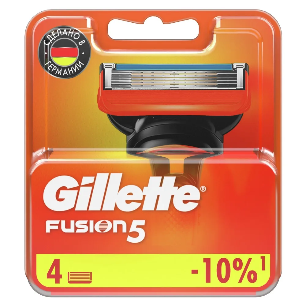 Кассеты Gillette Fusion 5 для станка с пятью лезвиями 4 шт