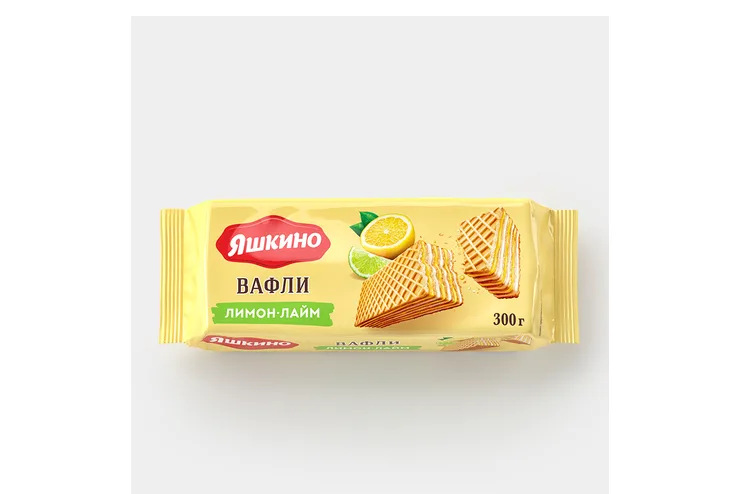 "Яшкино" вафли "Лимон-Лайм" 300г