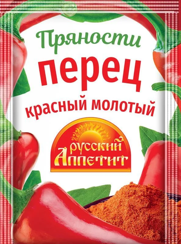 Перец 10гр красный молотый Русский Аппетит