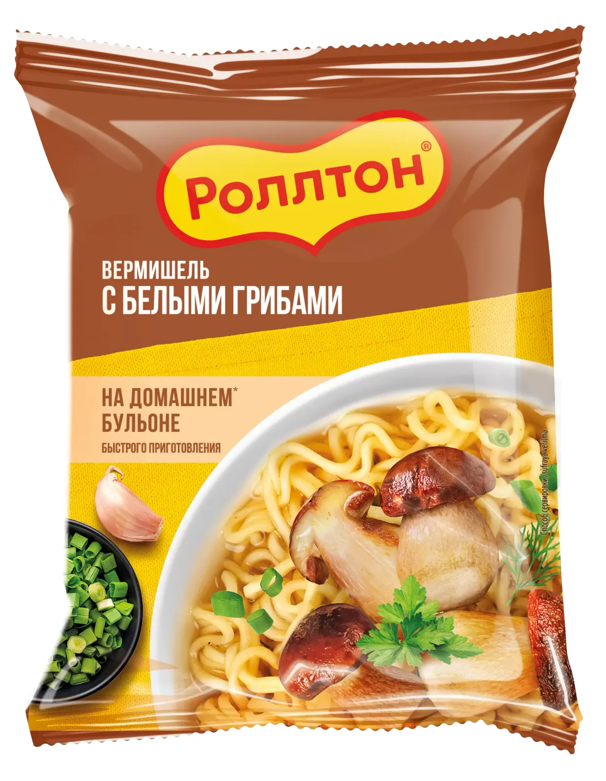 Вермишель б/п Роллтон 60гр Грибная