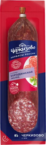 Колбаса сырокопченая Черкизово Бородинская экстра полусухая 200 г