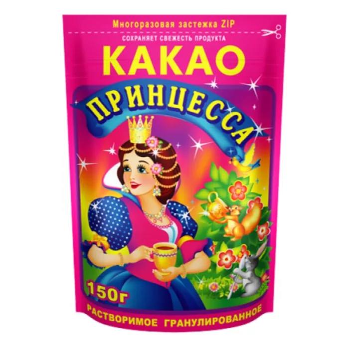 Какао Принцесса 150гр гран Zip-пакет