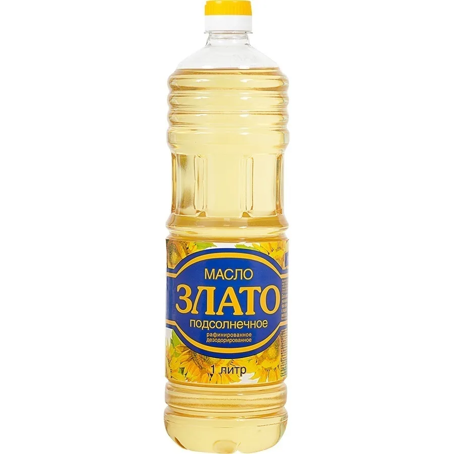 Масло 1л Злато подсолнечное рафинированное