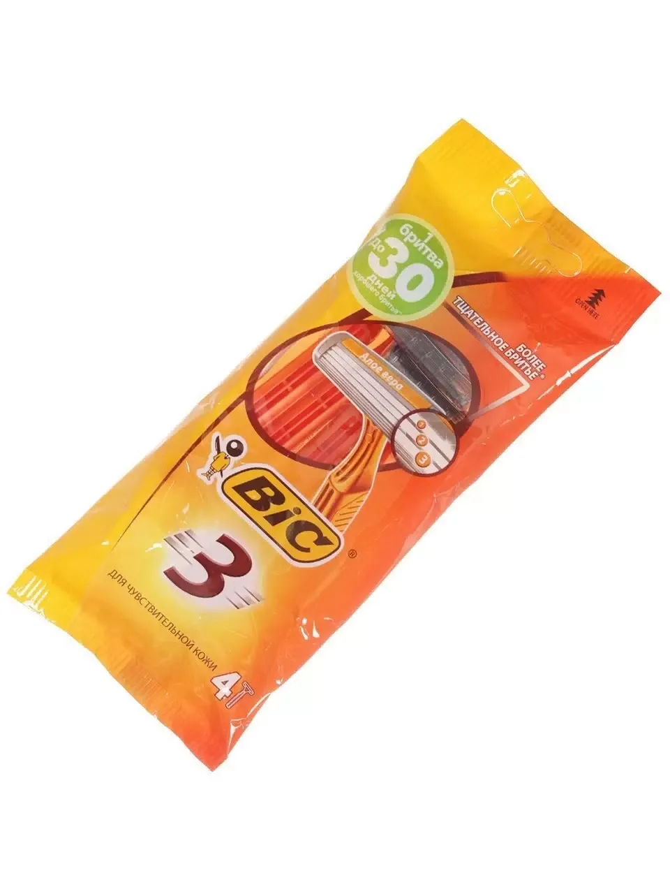 Бритвенные станоки Bic 3 Sensitive одноразовый 3 лезвия 4 шт