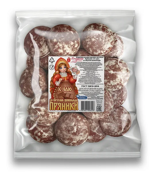 Пряник К ЧАЮ 350гр со вкусом шоколада