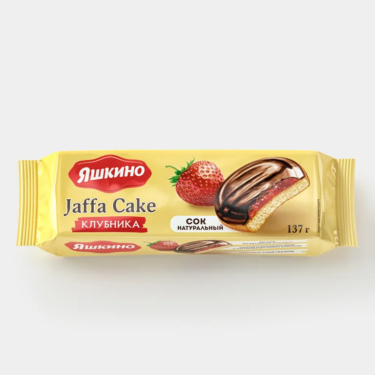 «Яшкино», печенье «Клубника», сдобное, 137 г