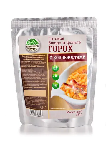 Гороховая каша с копченостями 250гр кронидов