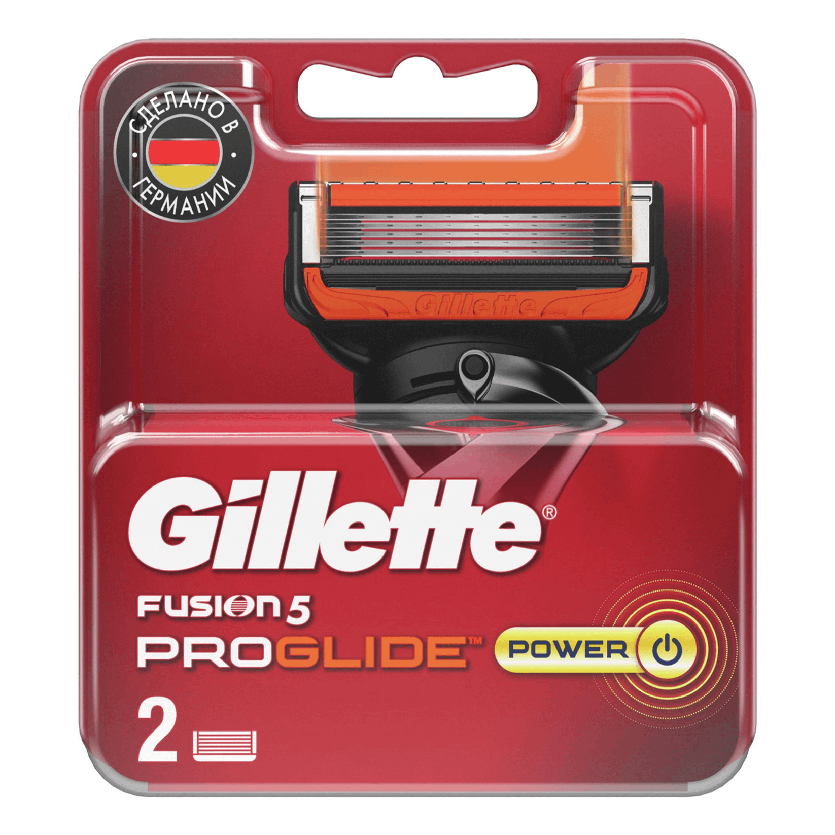 Кассеты Gillette Fusion5 ProGlide Power для станка с пятью лезвиями 2 шт